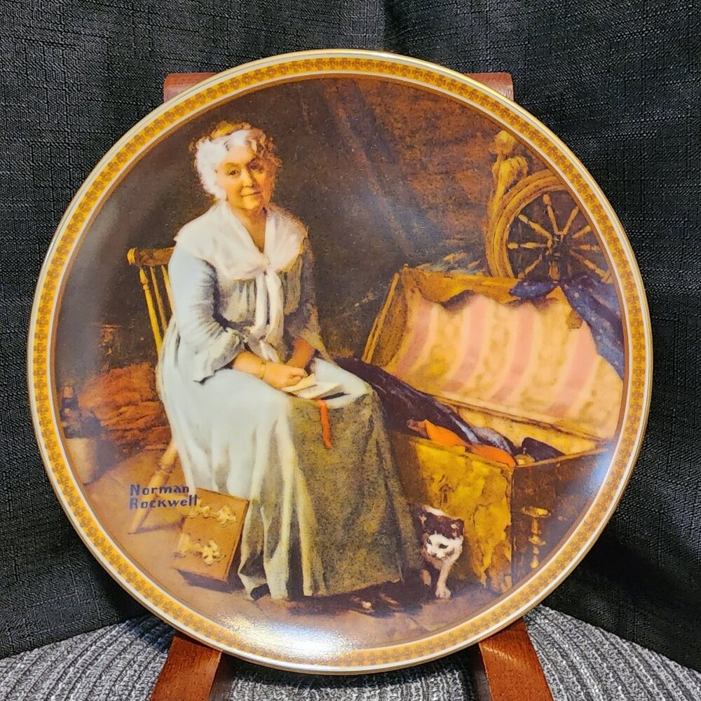 Reminiscing in the Quiet - Norman Rockwell Collectors' Plate VTG